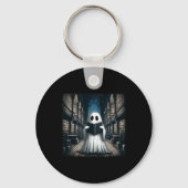 Porte-clés Retro Lecture Ghost Library Halloween Librairie Bo (Recto)