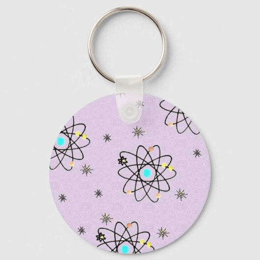 Porte-clés Retro les années 50 Atomic Print Lavender Vêtement (Recto)
