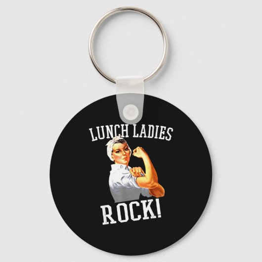 Porte-clés Retro Lunch Ladies Rock Cafeteria Worker Funny Lun (Recto)