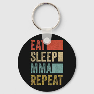 Porte-clés Rétro Manger Dormir MMA Répéter Vêtements MMA Drôl