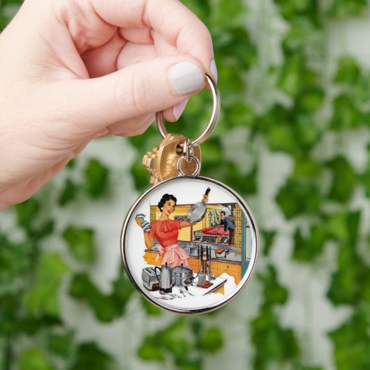 Porte-clés Rétro-ménagère (Main)