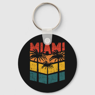 Porte-clés Rétro Miami Florida Beach Souvenir Palm Tree ann