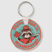 Porte-clés Retro Mississauga Raccoon Mountie (Verso)