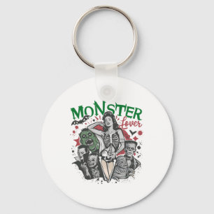 Porte-clés Retro Monster Lover Halloween Éffrayante saison Éf