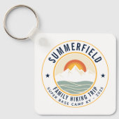 Porte-clés Retro Mountains Famille Randonnée (Recto)