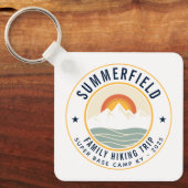 Porte-clés Retro Mountains Famille Randonnée (Recto)