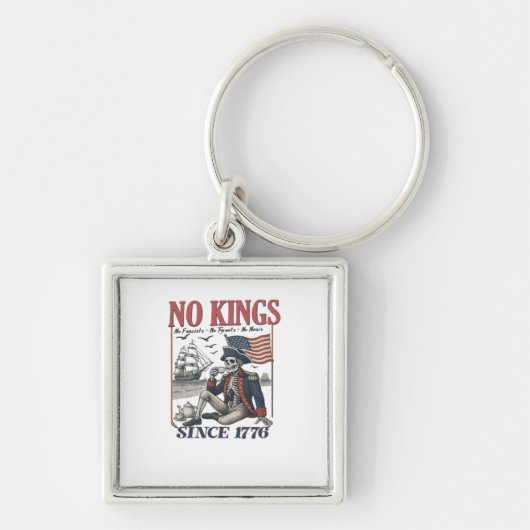 Porte-clés Retro No Kings Since 1776 Rejecting Kings Classic (Devant)