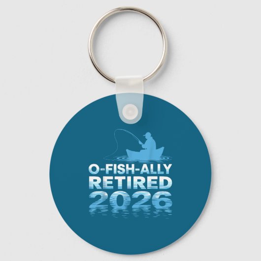 Porte-clés Retro O-fish-ally Retired 2026 Fisherman Fishing R (Recto)