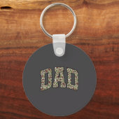 Porte-clés Retro Old Camo Dad Camouflage Fathers Day (Recto)