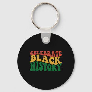 Porte-clés Rétro ondulé Célébrez l'histoire noire Bhm fierté