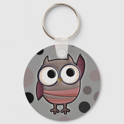 Porte-clés Retro Owl (Recto)