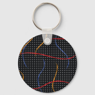 Porte-clés Retro Paint Splatter and Dots