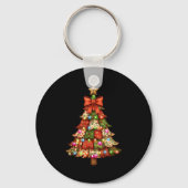 Porte-clés Retro Patchwork Bow Christmas,rustic Country Chris (Recto)