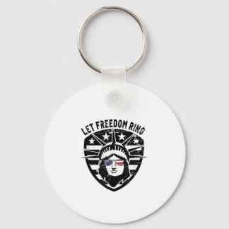 Porte-clés Retro Patriotic Let Freedom Ring Juillet 4