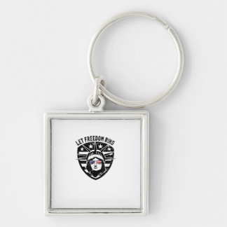 Porte-clés Retro Patriotic Let Freedom Ring Juillet 4