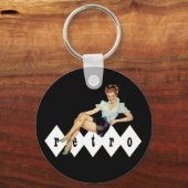 Porte-clés Retro Pin Up (Recto)