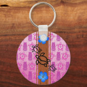 Porte-clés Rétro planche de surf de Honu (Recto)