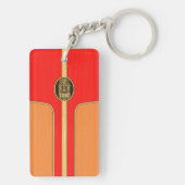 Porte-clés Rétro planche de surf de Tiki (Dos)