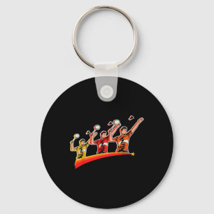 Porte-clés Retro Play Badminton Sport Player Shuttle