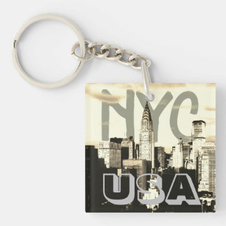 Porte-clés Retro Pop Art Comic New York City NYC USA