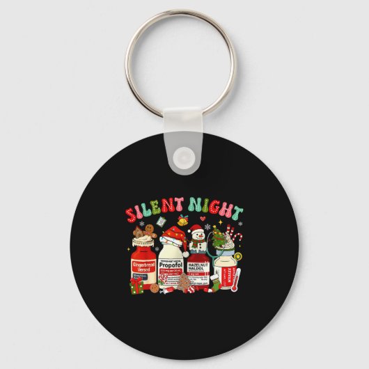 Porte-clés Retro Profol Silent Night Icu Nurses Funny Merry C (Recto)