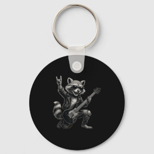 Porte-clés Retro Raccoon Rock Music Cadeau Hommes Enfants Fem