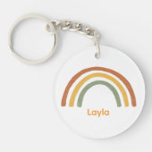 Porte-clés Retro Rainbow Unisex Custom Name (Devant)