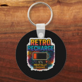 Porte-clés “retro Recharge – Mentally Loading…”  (Recto)
