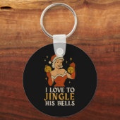 Porte-clés Retro Santa I Love To Stuff Her Stock Jingle His B (Recto)