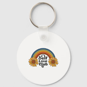Porte-clés Rétro Self Love Club Sunflower Rainbow Mental Heal