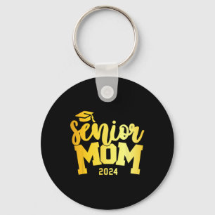 Porte-clés Rétro Senior Mom Graduation Classe De 2024 School