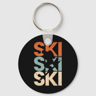 Porte-clés Rétro Ski Ski Vintage Skieurs Snowboardeur Enthous