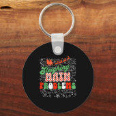 Porte-clés Retro Sleighing Math Problems Santa Math Teacher C (Recto)