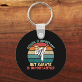 Porte-clés Retro Sloth School est important Karate est import (Recto)