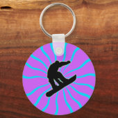PORTE-CLÉS RETRO SNOWBOARDER (Recto)