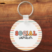 Porte-clés Rétro Social Worker (Verso)