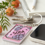 Porte-clés Retro Soda Pop Design – Refreshing Drink (Devant droit)