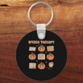 Porte-clés Retro Speech Therapy Slp Fall Pumpkin Speech Thera (Recto)