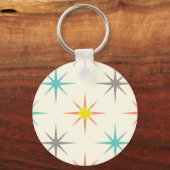 Porte-clés Retro Starburst Mid-Century Pattern (Verso)