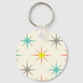 Porte-clés Retro Starburst Mid-Century Pattern (Verso)
