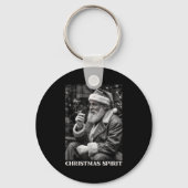 Porte-clés Retro Style Santa Claus Smoking Cigarette Christma (Recto)