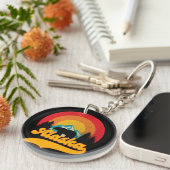 Porte-clés Retro Sunset Alaska Juneau Bear Mountains Wild AK (Devant Droit)