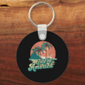 Porte-clés Retro Sunset Beach Vibes - Golfe D'Usa (Recto)