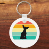 Porte-clés Retro Sunset Chihuahua (Recto)