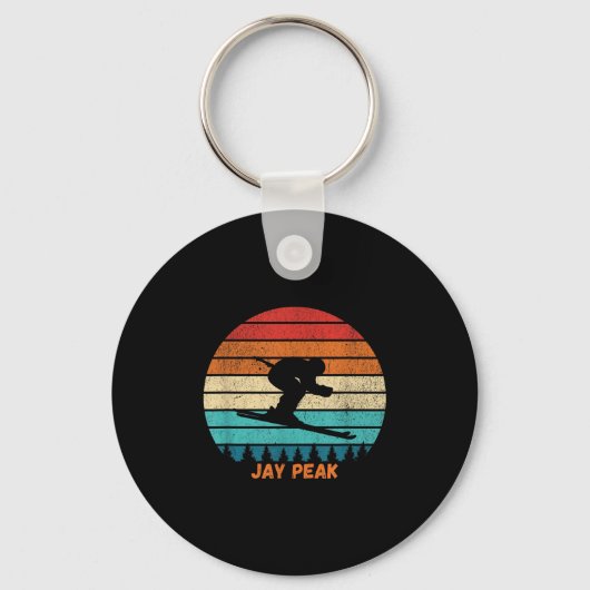 Porte-clés Retro Sunset Jay Peak Ski du Vermont _1 (Recto)