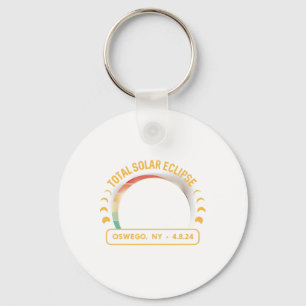 Porte-clés Retro Sunset Total Solaire Eclipse Oswego New York