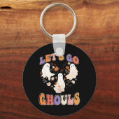 Porte-clés Retro Super Go Ghouls Drôle Coupl Halloween (Recto)