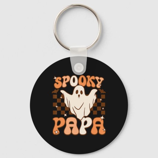 Porte-clés Retro Super Halloween Fantôme Éffrayant Papa Costu (Recto)
