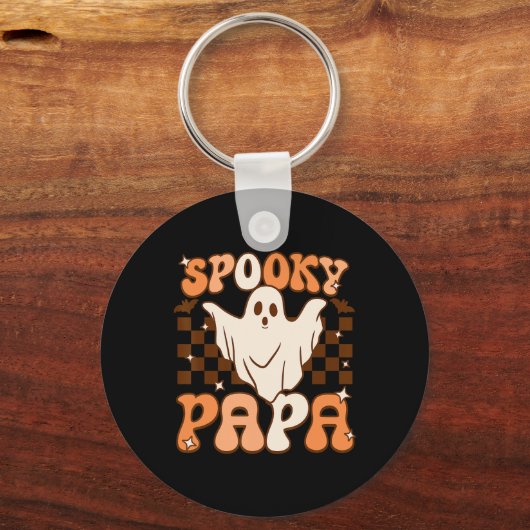 Porte-clés Retro Super Halloween Fantôme Éffrayant Papa Costu (Recto)