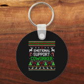 Porte-clés Retro Suprt Coworker Ugly Christmas Saying Quote (Recto)